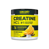 CON-CRĒT Creatine supplement container with orange cream flavor on a white background