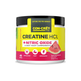 CON-CRĒT Creatine HCl + Nitric Oxide Sour Watermelon supplement on a white background